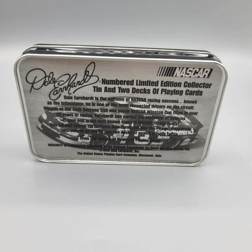 Dale Earnhardt 3 Numbered Ltd Edition Collectible Tin 2 Decks Playing Cards 1999
